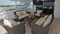 Yacht AMARULA SUN -   Bridge Deck Aft Seating with TV